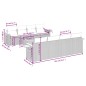 vidaXL 9-tlg. Garten-Sofagarnitur mit Kissen Beige Poly Rattan