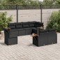 vidaXL 8-tlg. Garten-Sofagarnitur mit Kissen Schwarz Poly Rattan vidaXL 8-tlg. Garten-Sofagarnitur mit Kissen Schwarz Poly Rattan