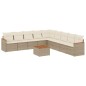 vidaXL 10-tlg. Garten-Sofagarnitur mit Kissen Beige Poly Rattan vidaXL 10-tlg. Garten-Sofagarnitur mit Kissen Beige Poly Rattan