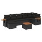 vidaXL 8-tlg. Garten-Sofagarnitur mit Kissen Schwarz Poly Rattan vidaXL 8-tlg. Garten-Sofagarnitur mit Kissen Schwarz Poly Rattan