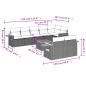 vidaXL 9-tlg. Garten-Sofagarnitur mit Kissen Grau Poly Rattan vidaXL 9-tlg. Garten-Sofagarnitur mit Kissen Grau Poly Rattan