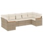 vidaXL 7-tlg. Garten-Sofagarnitur mit Kissen Beige Poly Rattan vidaXL 7-tlg. Garten-Sofagarnitur mit Kissen Beige Poly Rattan