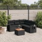 vidaXL 6-tlg. Garten-Sofagarnitur mit Kissen Schwarz Poly Rattan vidaXL 6-tlg. Garten-Sofagarnitur mit Kissen Schwarz Poly Rattan