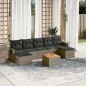 vidaXL 8-tlg. Garten-Sofagarnitur mit Kissen Grau Poly Rattan vidaXL 8-tlg. Garten-Sofagarnitur mit Kissen Grau Poly Rattan
