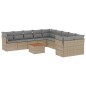 vidaXL 11-tlg. Garten-Sofagarnitur mit Kissen Beige Poly Rattan vidaXL 11-tlg. Garten-Sofagarnitur mit Kissen Beige Poly Rattan