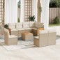 vidaXL 9-tlg. Garten-Sofagarnitur mit Kissen Beige Poly Rattan vidaXL 9-tlg. Garten-Sofagarnitur mit Kissen Beige Poly Rattan