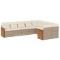 vidaXL 9-tlg. Garten-Sofagarnitur mit Kissen Beige Poly Rattan vidaXL 9-tlg. Garten-Sofagarnitur mit Kissen Beige Poly Rattan