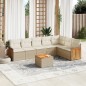 vidaXL 8-tlg. Garten-Sofagarnitur mit Kissen Beige Poly Rattan vidaXL 8-tlg. Garten-Sofagarnitur mit Kissen Beige Poly Rattan