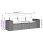 vidaXL 3-tlg. Garten-Sofagarnitur mit Kissen Beige Poly Rattan vidaXL 3-tlg. Garten-Sofagarnitur mit Kissen Beige Poly Rattan