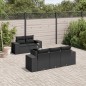 vidaXL 6-tlg. Garten-Sofagarnitur mit Kissen Schwarz Poly Rattan vidaXL 6-tlg. Garten-Sofagarnitur mit Kissen Schwarz Poly Rattan