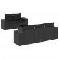 vidaXL 6-tlg. Garten-Sofagarnitur mit Kissen Schwarz Poly Rattan vidaXL 6-tlg. Garten-Sofagarnitur mit Kissen Schwarz Poly Rattan