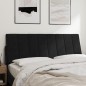 vidaXL Kopfteil-Kissen Schwarz 120 cm Samt