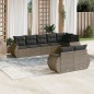 vidaXL 8-tlg. Garten-Sofagarnitur mit Kissen Grau Poly Rattan vidaXL 8-tlg. Garten-Sofagarnitur mit Kissen Grau Poly Rattan