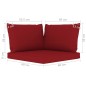 3-Sitzer-Gartensofa mit Weinroten Kissen 3-Sitzer-Gartensofa mit Weinroten Kissen