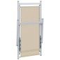vidaXL Strandstühle 2 Stk. Klappbar Creme Aluminium und Textilene