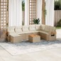 vidaXL 9-tlg. Garten-Sofagarnitur mit Kissen Beige Poly Rattan vidaXL 9-tlg. Garten-Sofagarnitur mit Kissen Beige Poly Rattan