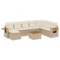 vidaXL 9-tlg. Garten-Sofagarnitur mit Kissen Beige Poly Rattan vidaXL 9-tlg. Garten-Sofagarnitur mit Kissen Beige Poly Rattan
