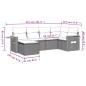 vidaXL 6-tlg. Garten-Sofagarnitur mit Kissen Grau Poly Rattan vidaXL 6-tlg. Garten-Sofagarnitur mit Kissen Grau Poly Rattan