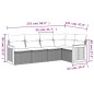 vidaXL 5-tlg. Garten-Sofagarnitur mit Kissen Beige Poly Rattan vidaXL 5-tlg. Garten-Sofagarnitur mit Kissen Beige Poly Rattan