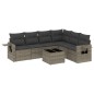 vidaXL 7-tlg. Garten-Sofagarnitur mit Kissen Grau Poly Rattan vidaXL 7-tlg. Garten-Sofagarnitur mit Kissen Grau Poly Rattan