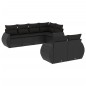 vidaXL 7-tlg. Garten-Sofagarnitur mit Kissen Schwarz Poly Rattan vidaXL 7-tlg. Garten-Sofagarnitur mit Kissen Schwarz Poly Rattan
