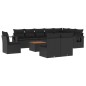 vidaXL 11-tlg. Garten-Sofagarnitur mit Kissen Schwarz Poly Rattan vidaXL 11-tlg. Garten-Sofagarnitur mit Kissen Schwarz Poly Rattan