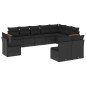 vidaXL 10-tlg. Garten-Sofagarnitur mit Kissen Schwarz Poly Rattan vidaXL 10-tlg. Garten-Sofagarnitur mit Kissen Schwarz Poly Rattan