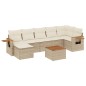 vidaXL 8-tlg. Garten-Sofagarnitur mit Kissen Beige Poly Rattan vidaXL 8-tlg. Garten-Sofagarnitur mit Kissen Beige Poly Rattan