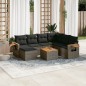 vidaXL 8-tlg. Garten-Sofagarnitur mit Kissen Grau Poly Rattan vidaXL 8-tlg. Garten-Sofagarnitur mit Kissen Grau Poly Rattan