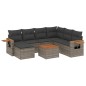 vidaXL 8-tlg. Garten-Sofagarnitur mit Kissen Grau Poly Rattan vidaXL 8-tlg. Garten-Sofagarnitur mit Kissen Grau Poly Rattan