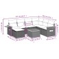 vidaXL 8-tlg. Garten-Sofagarnitur mit Kissen Grau Poly Rattan vidaXL 8-tlg. Garten-Sofagarnitur mit Kissen Grau Poly Rattan