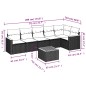vidaXL 7-tlg. Garten-Sofagarnitur mit Kissen Schwarz Poly Rattan vidaXL 7-tlg. Garten-Sofagarnitur mit Kissen Schwarz Poly Rattan