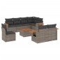 vidaXL 9-tlg. Garten-Sofagarnitur mit Kissen Grau Poly Rattan vidaXL 9-tlg. Garten-Sofagarnitur mit Kissen Grau Poly Rattan