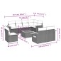 vidaXL 9-tlg. Garten-Sofagarnitur mit Kissen Grau Poly Rattan vidaXL 9-tlg. Garten-Sofagarnitur mit Kissen Grau Poly Rattan