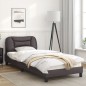 vidaXL Bettgestell mit Kopfteil Grau 90x200 cm Kunstleder vidaXL Bettgestell mit Kopfteil Grau 90x200 cm Kunstleder