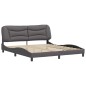 vidaXL Bettgestell mit Kopfteil Grau 180x200 cm Kunstleder vidaXL Bettgestell mit Kopfteil Grau 180x200 cm Kunstleder