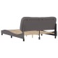 vidaXL Bettgestell mit Kopfteil Grau 160x200 cm Kunstleder vidaXL Bettgestell mit Kopfteil Grau 160x200 cm Kunstleder