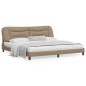 vidaXL Bettgestell mit Kopfteil Cappuccino-Braun 200x200 cm Kunstleder vidaXL Bettgestell mit Kopfteil Cappuccino-Braun 200x200 cm Kunstleder