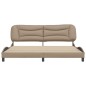 vidaXL Bettgestell mit Kopfteil Cappuccino-Braun 200x200 cm Kunstleder vidaXL Bettgestell mit Kopfteil Cappuccino-Braun 200x200 cm Kunstleder