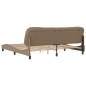 vidaXL Bettgestell mit Kopfteil Cappuccino-Braun 200x200 cm Kunstleder vidaXL Bettgestell mit Kopfteil Cappuccino-Braun 200x200 cm Kunstleder