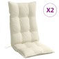 vidaXL Hochlehner-Auflagen 2 Stk. Creme Oxford-Gewebe vidaXL Hochlehner-Auflagen 2 Stk. Creme Oxford-Gewebe