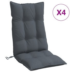 vidaXL Hochlehner-Auflagen 4 Stk. Anthrazit Oxford-Gewebe