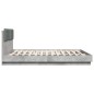vidaXL Bettgestell mit Kopfteil und LED-Leuchten Betongrau 200x200 cm vidaXL Bettgestell mit Kopfteil und LED-Leuchten Betongrau 200x200 cm
