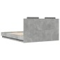 vidaXL Bettgestell mit Kopfteil und LED-Leuchten Betongrau 120x200 cm vidaXL Bettgestell mit Kopfteil und LED-Leuchten Betongrau 120x200 cm