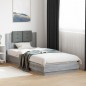 vidaXL Bettgestell mit Kopfteil und LED-Leuchten Grau Sonoma 100x200cm vidaXL Bettgestell mit Kopfteil und LED-Leuchten Grau Sonoma 100x200cm