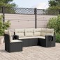 vidaXL 5-tlg. Garten-Sofagarnitur mit Kissen Schwarz Poly Rattan vidaXL 5-tlg. Garten-Sofagarnitur mit Kissen Schwarz Poly Rattan