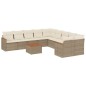 vidaXL 11-tlg. Garten-Sofagarnitur mit Kissen Beige Poly Rattan vidaXL 11-tlg. Garten-Sofagarnitur mit Kissen Beige Poly Rattan