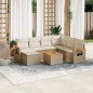 vidaXL 8-tlg. Garten-Sofagarnitur mit Kissen Beige Poly Rattan vidaXL 8-tlg. Garten-Sofagarnitur mit Kissen Beige Poly Rattan