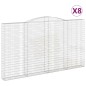 vidaXL Gabionen mit Hochbogen 8 Stk. 400x30x220/240cm Verzinktes Eisen vidaXL Gabionen mit Hochbogen 8 Stk. 400x30x220/240cm Verzinktes Eisen