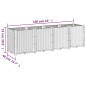 vidaXL Pflanzkübel Hellgrau 160x40x53 cm PP vidaXL Pflanzkübel Hellgrau 160x40x53 cm PP